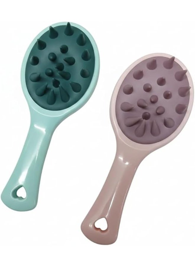 Silicone Scalp Massager Comb with Long Handle to Promote Scalp Blood Circulation Comfortable Massage Tool for Daily Use Multicolor - Image 1